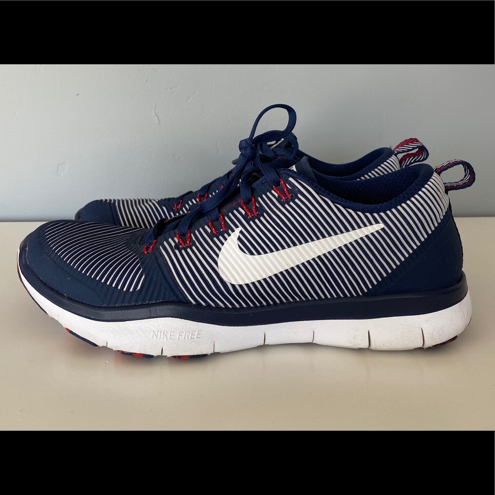 Men’s Nike Free RN Red/White/Blue - Size 8.5 . Used once still like new